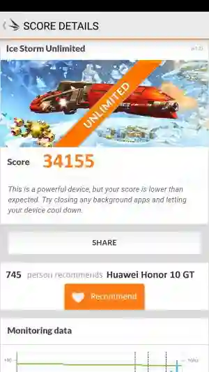 Huawei Honor 10 GT 3DMark 