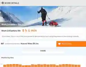 Huawei Mate 20 Lite PCMark Battery Test 