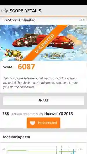 Huawei Y6 2018 3DMark 