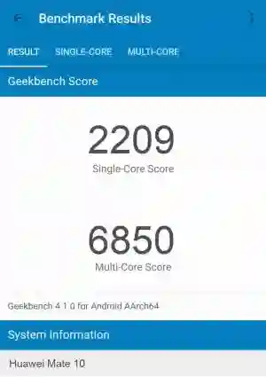 Huawei Mate 10 GeekBench 4 