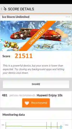 Huawei Enjoy 10s 3DMark 